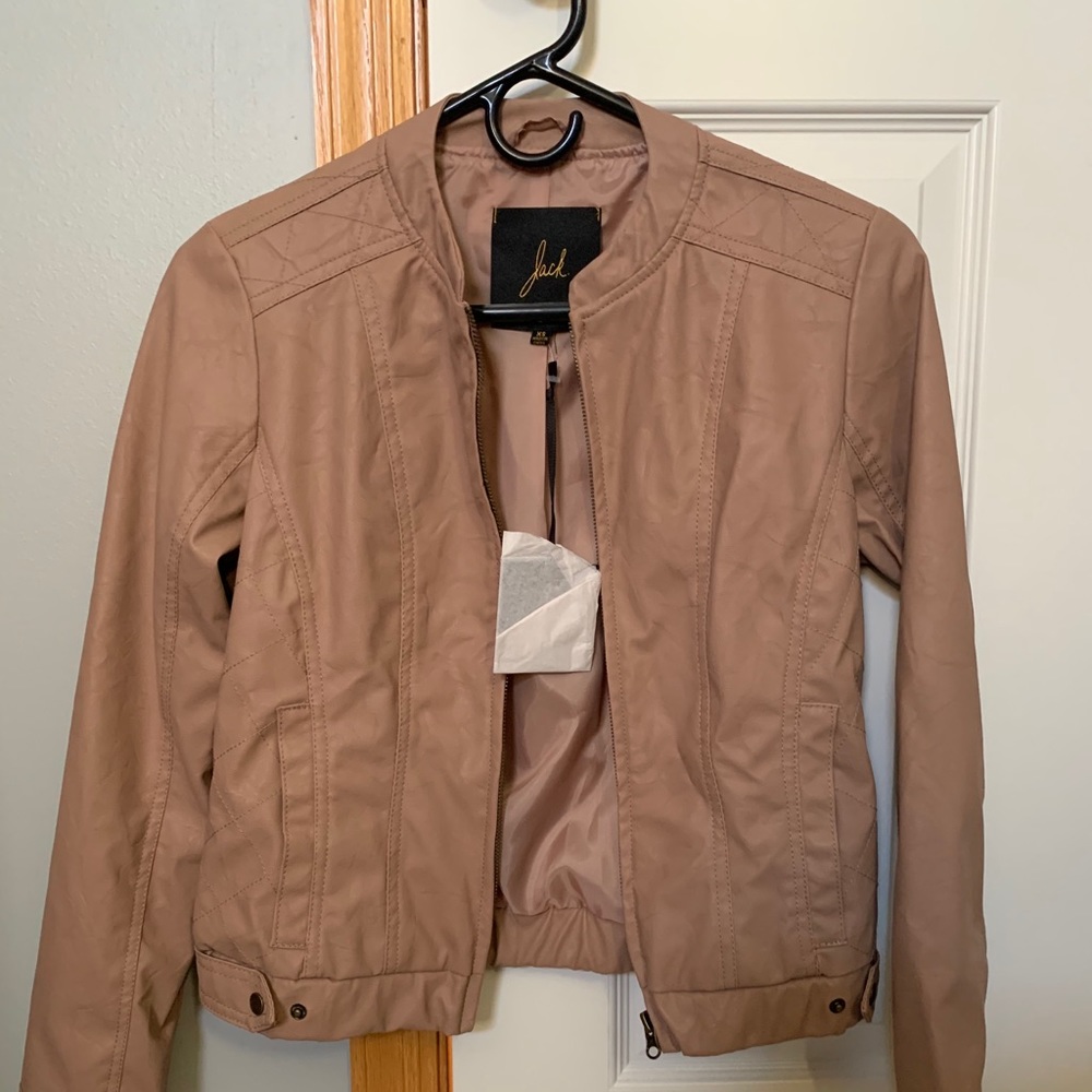 Dusty rose leather jacket